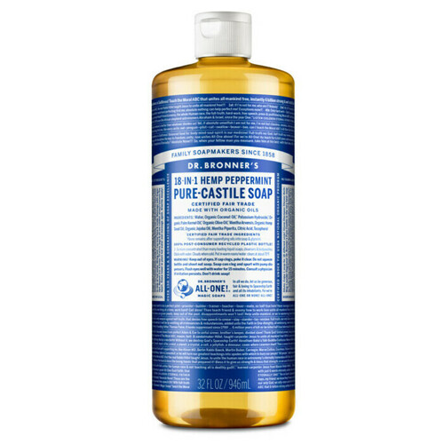 Dr Bronner's Castile Liquid Soap Peppermint 946ml  