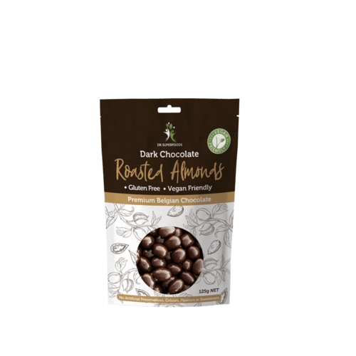 Dr Superfoods Dark Chocolate Roasted Almonds 125g