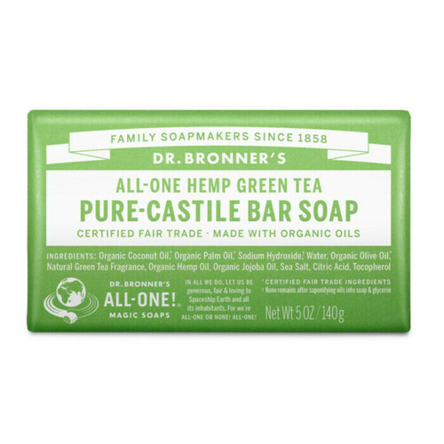 Dr Bronner's Castile Soap Green Tea 140g          