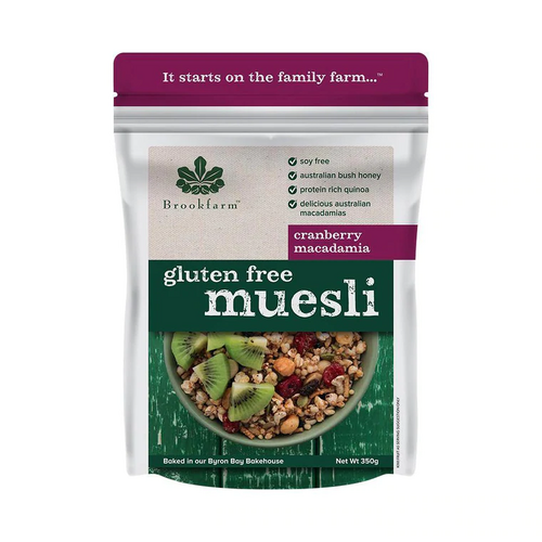 Brookfarm Gluten Free Muesli Macadamia & Cranberry