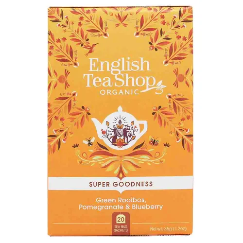 English Tea Shop Super Goodness Green Rooibos, Pomegranate & Blueberry 20tb