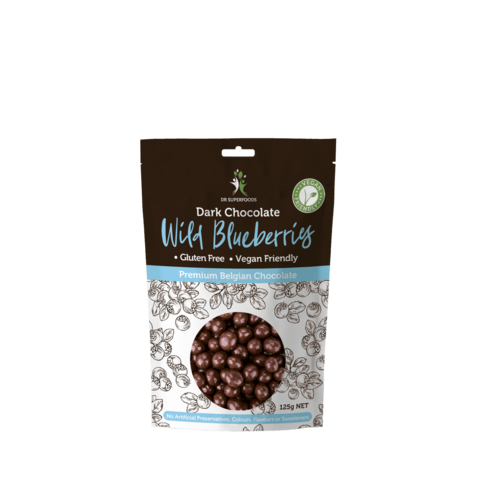 Dr Superfoods Dark Chocolate Wild Blueberries 125g