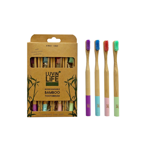 Luvin Life Child Toothbrush Bamboo 4PCK