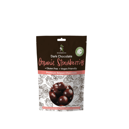 Dr Superfoods Dark Chocolate Organic Strawberries 125g