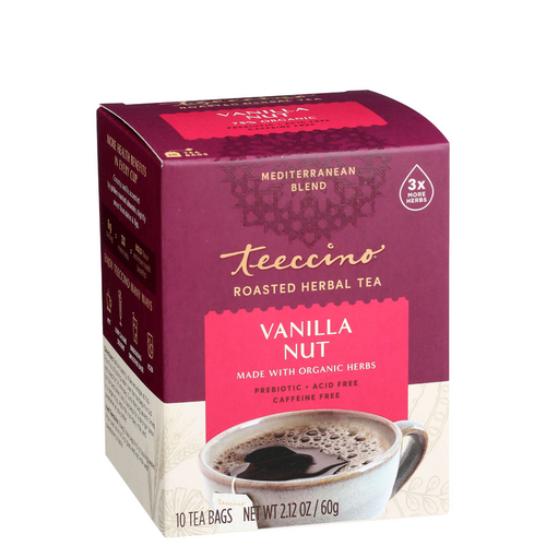 Teeccino Caffiene-Free Vanilla Nut Herbal Coffee Medium Roast - 10 Teabags