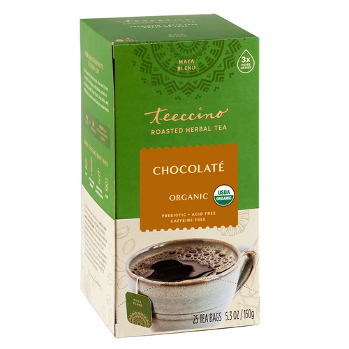Teeccino Caffiene-Free Chocolate Herbal Coffee Dark Roast - 25 Teabags