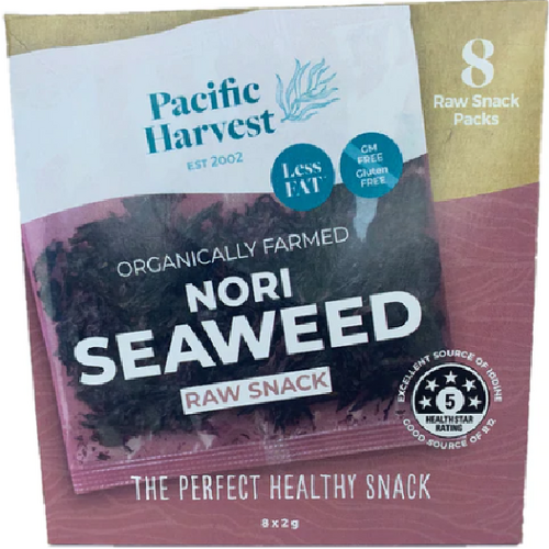 Pacific Harvest Nori Seaweed Snack Packs 8X2g