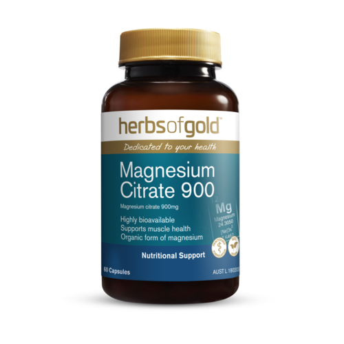 Herbs of Gold Magnesium Citrate 900 60 Capsules