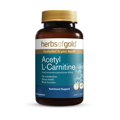 Herbs of Gold Acetyl L-Carnitine 60 Capsules 