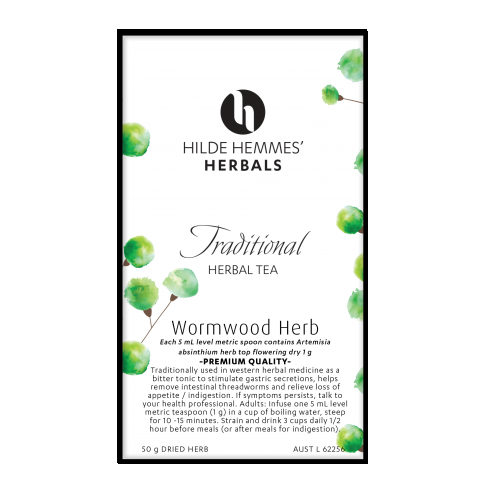 Hilde Hemmes' Herbals Wormwood Herb - 50g Herbal Tea 