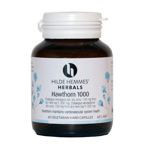 Hilde Hemmes' Herbals Hawthorn 1000 - 60 Vege Caps