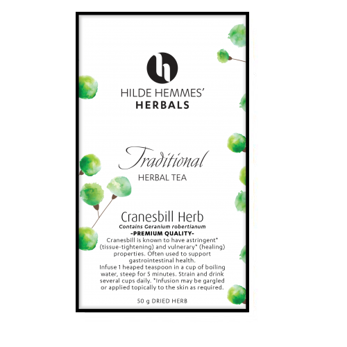 Hilde Hemmes' Herbals Cranesbill Herb - 50g Herbal Tea 