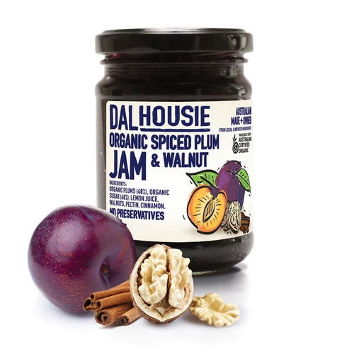 Dalhousie Organic Spiced Plum & Walnut Jam 285g
