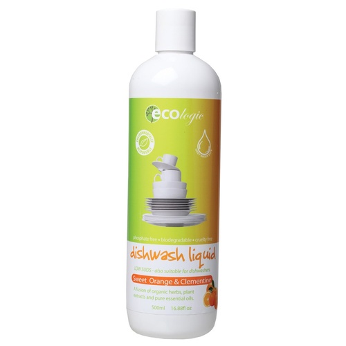 ECOlogic Dishwash Liquid Sweet Orange & Clementine 500mL