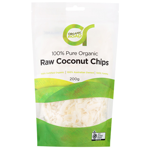 Organic Road Raw Coconut Chips 200g 