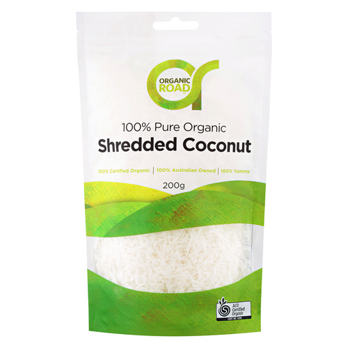 Organic Road Shredded Coconut 200g 