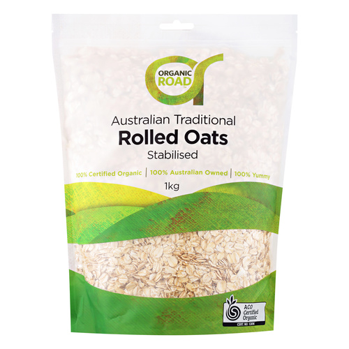 Organic Road Australian Traditional Rolled Oats Stabilised 1kg