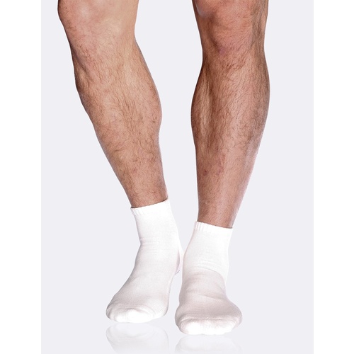 Men's Cushioned Sports Ankle Sock - White / 6-11