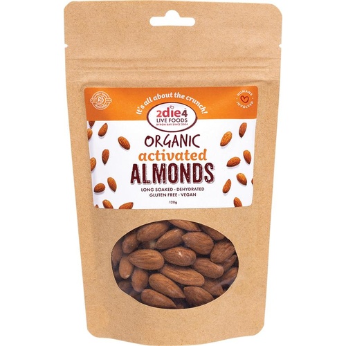 2Die4 Organic Activated Almonds 120g