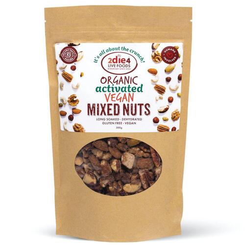2die4 Organic Activated Vegan Mixed Nuts 120g