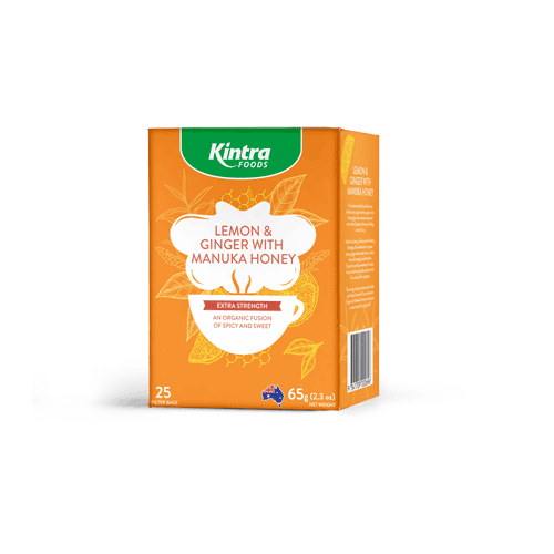 Kintra Foods Lemon & Ginger with Manuka Honey Tea - 25 Teabags