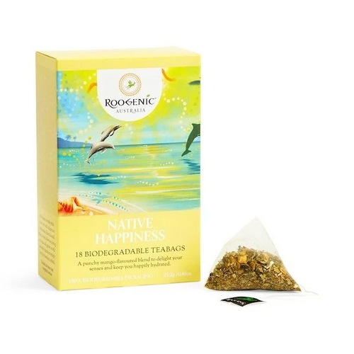 Roogenic Australia Native Happiness 18 biodegradable Teabags
