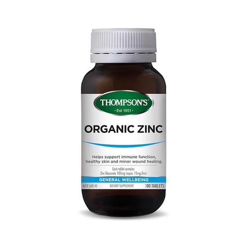 Thompson's Organic Zinc - 180 Tablets 